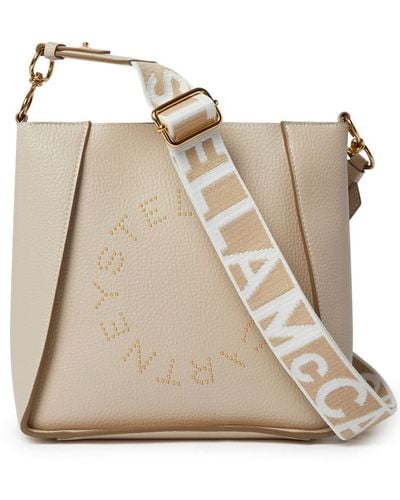 Stella McCartney Stella Logo Vegan-leather Shoulder Bag - Natural