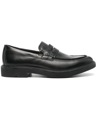 Ecco Metropole London Leather Loafers - Zwart