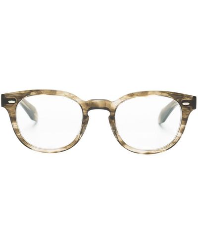 Oliver Peoples Semi-transparente Brille im Wayfarer-Design - Grün