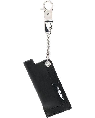 Ambush Leather Lighter Case Keychain - Black