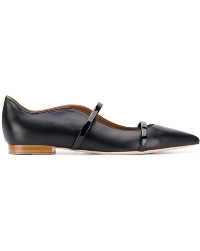 Malone Souliers Maureen Leather Flat Pump - Black