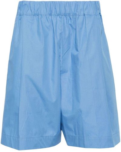 Laneus Mid-rise Bermuda Shorts - Blue