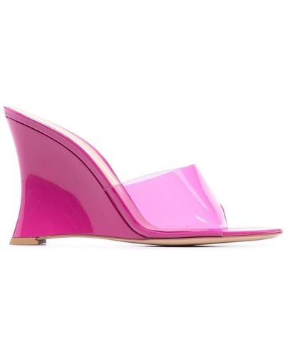 Gianvito Rossi Futura 95mm Wedge Sandals - Pink