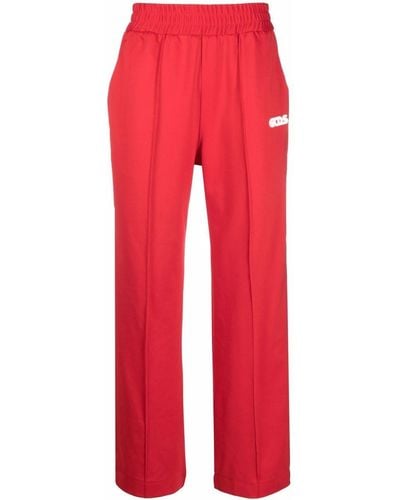 Gcds Pantalon de jogging à logo imprimé - Rouge