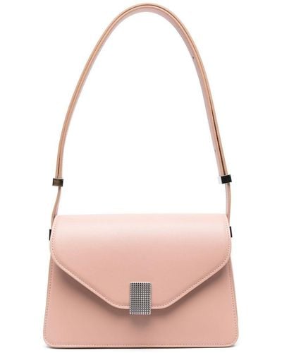 Lanvin Studded Leather Shoulder Bag - Pink