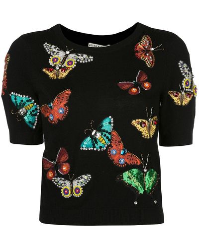 Alice + Olivia Ciara Butterfly Sweater - Black