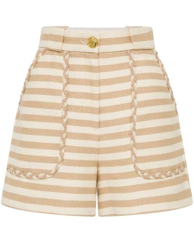 Rebecca Vallance Gestreifte Maurice Shorts - Natur