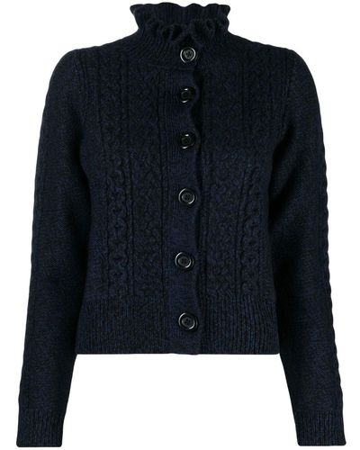 See By Chloé Vest Met Ruche Hals - Blauw