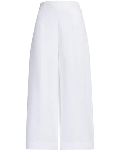 Marni Pantalon ample à coupe crop - Blanc