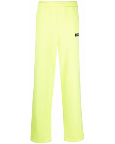 Vetements Pantalones de chándal rectos - Amarillo