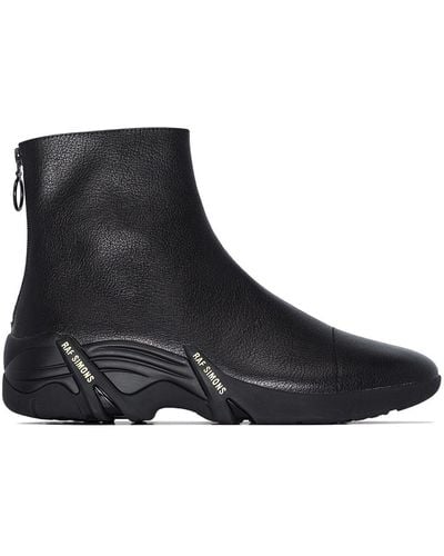 Raf Simons Cyclon Leather High-top Sneakers - Black