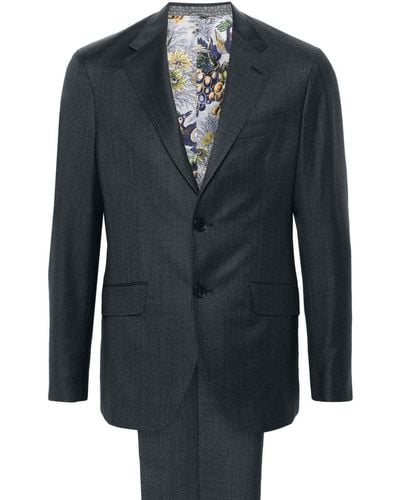 Etro Single-breasted Suit - Blue