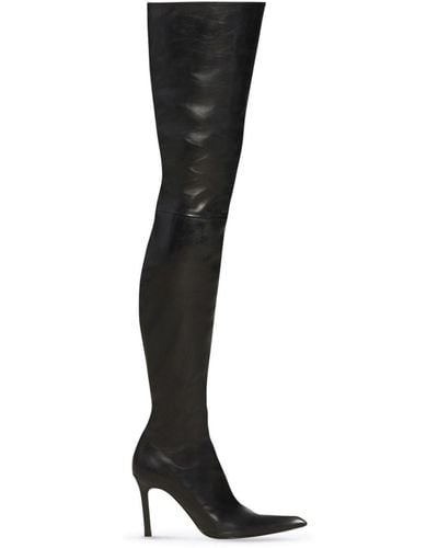 Balenciaga Odeon 100mm Over-the-knee Leather Boots - Black