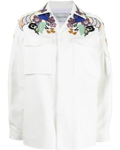 Valentino ギャバジン シャツジャケット - ホワイト