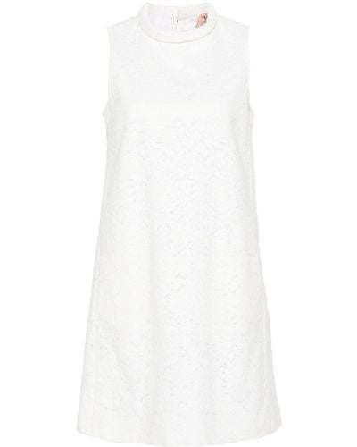 N°21 Vestido corto de encaje - Blanco