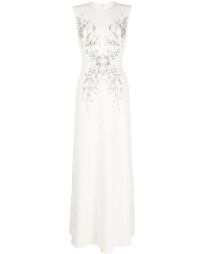 Jenny Packham Misty Bead-embellished Dress - White