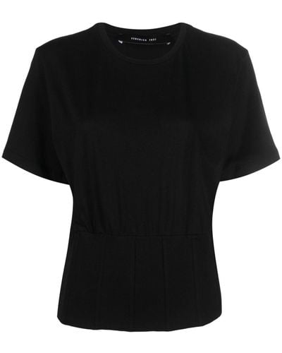 FEDERICA TOSI コルセットスタイル Tシャツ - ブラック