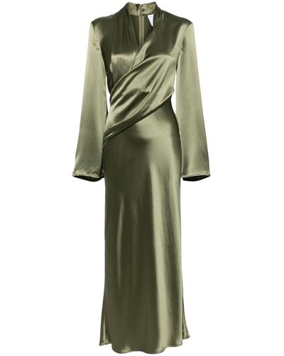 Acler Picadilly Satin Dress - Green