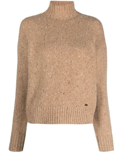 Akris Melierter Kaschmirpullover - Natur