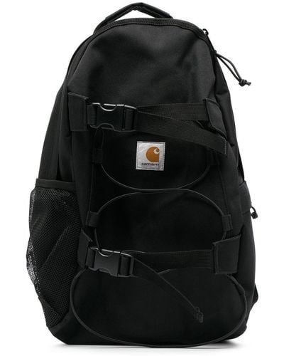 Carhartt Logo-patch Zip-up Backpack - Black