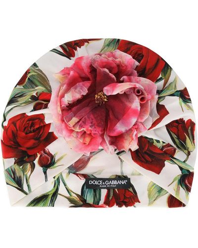 Dolce & Gabbana Turbante con motivo de rosas - Multicolor