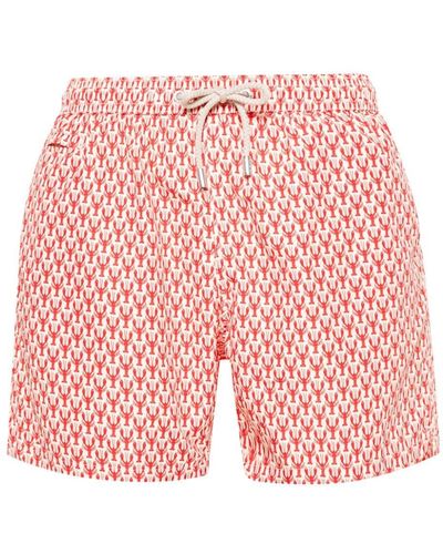 Mc2 Saint Barth Lobster-print Swim Shorts - Pink