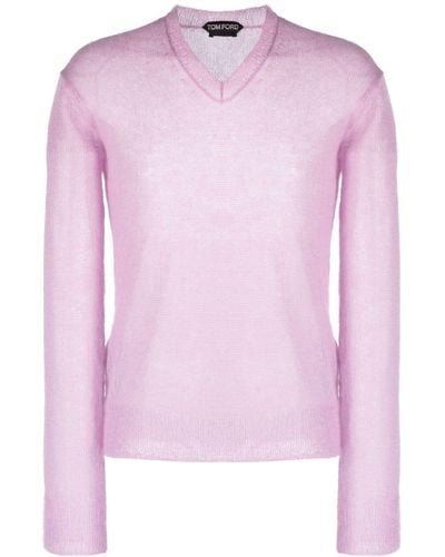 Tom Ford Semi-transparenter Pullover - Pink