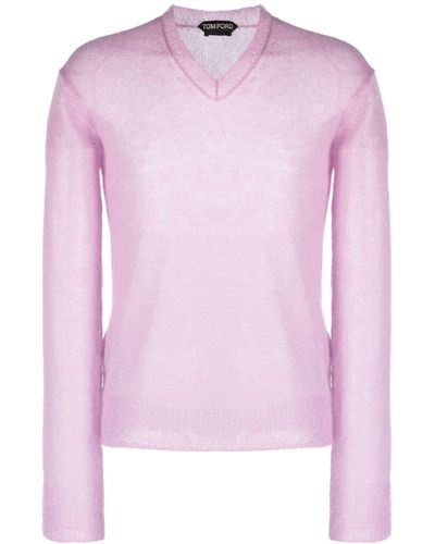 Tom Ford Maglione semi trasparente - Rosa