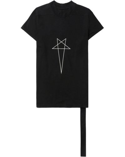 Rick Owens Logo-print Cotton T-shirt - Black