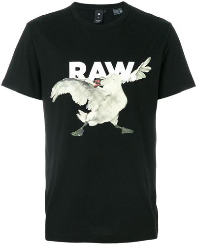 G-Star RAW Swan Print T-shirt - Black