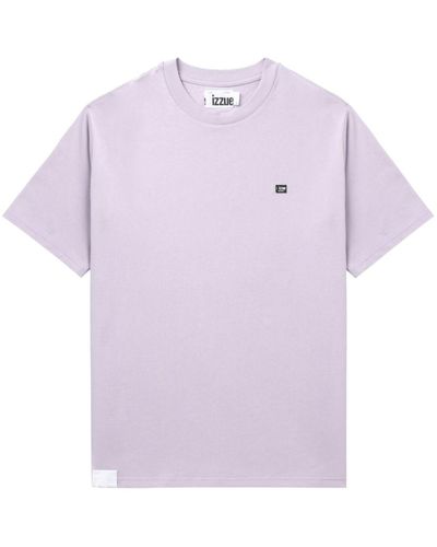 Izzue T-shirt en coton à logo appliqué - Violet