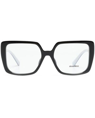 Miu Miu オーバーサイズ眼鏡フレーム - ブラック
