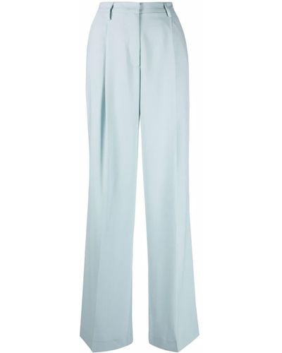 Blanca Vita Wide-leg High-waisted Trousers - Blue