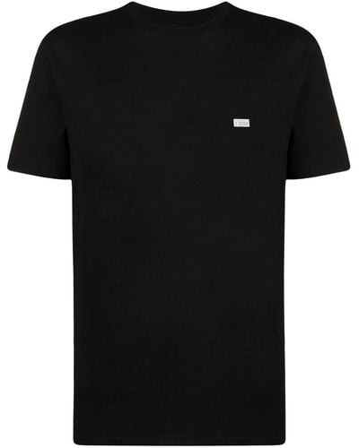 Izzue Logo-patch Cotton T-shirt - Black