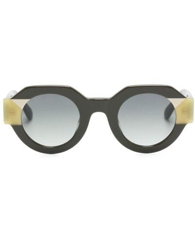 Kaleos Eyehunters Foote Geometric-frame Sunglasses - Green