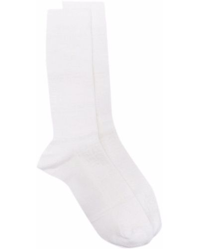 Givenchy Ribbed-trim Ankle-length Socks - White