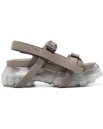 Rick Owens Suede Chunky Platform Sandals - Grey