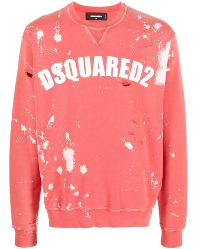 DSquared² ディースクエアード ダメージ スウェットシャツ - ピンク