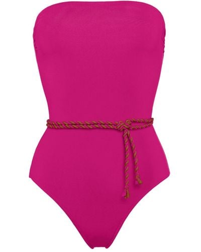 Eres Majorette Tie-waist Bustier Swimsuit - Pink