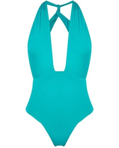 Clube Bossa Welch Halterneck Swimsuit - Blue
