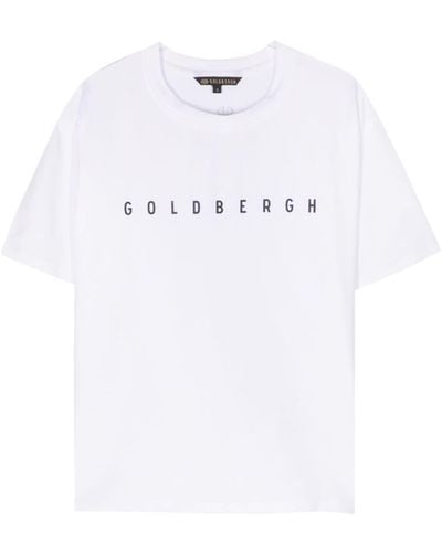 Goldbergh T-shirt Ruth con logo in rilievo - Bianco
