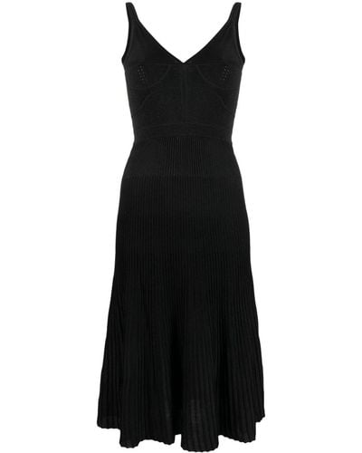 Pinko Paneled Lurex Corset Dress - Black