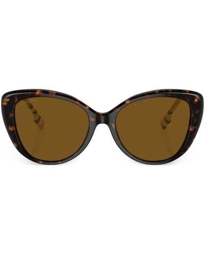 Burberry Vintage-check Cat-eye Sunglasses - Brown