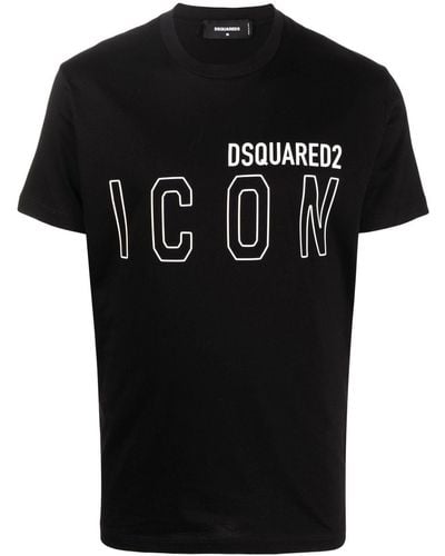 DSquared² T-shirt à logo Icon imprimé - Noir