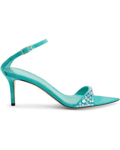 Giuseppe Zanotti Intriigo Queen 70mm Crystal-embellished Sandals - Green