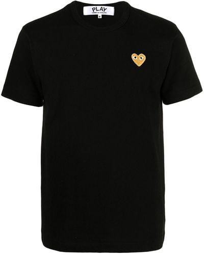 COMME DES GARÇONS PLAY Camiseta con parche de corazón - Negro