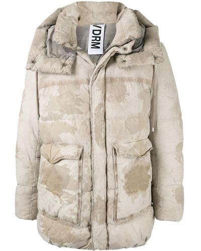 DROMe Gefütterte Jacke mit Camouflage-Print - Braun