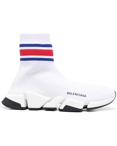 Balenciaga Speed Gebreide Sneakers - Wit