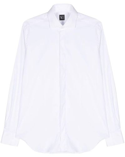 Xacus Cutaway-collar poplin shirt - Weiß
