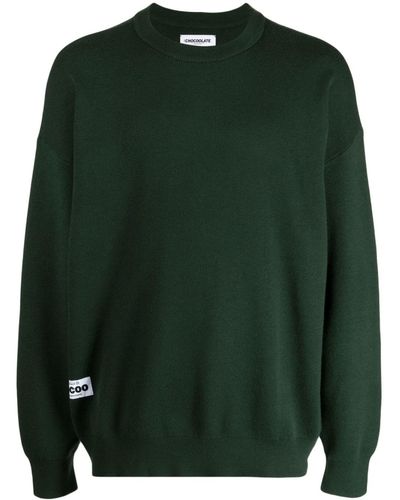Chocoolate Bear Intarsia-knit Sweater - Green